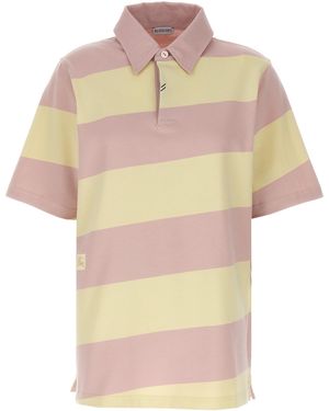Burberry Logo Striped Polo Shirt - Multicolour