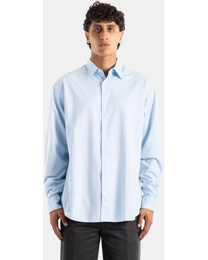 KANEMASA PHIL Oversized Light Cotton Jersey Shirt - White