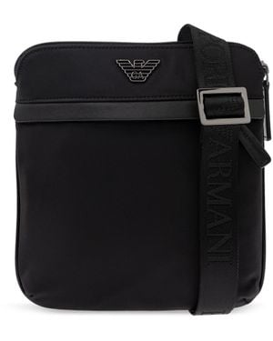 Emporio Armani Shoulder Bag With Logo - Black