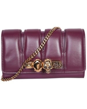 McQueen The Slash Clutch Bag - Red
