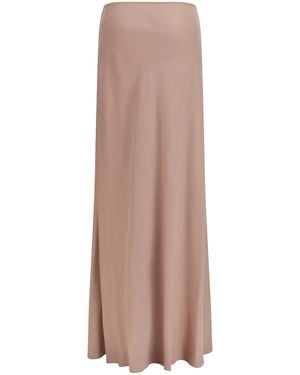 Fabiana Filippi Lyocell Long Skirt Moka Meringa - Brown