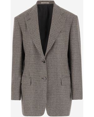 Tagliatore Single-Breasted Wool Jacket - Grey