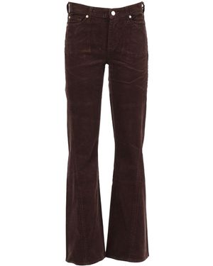 7 For All Mankind Twisted Dojo Tailorless Corduroy Coffee Bean Jean - Purple