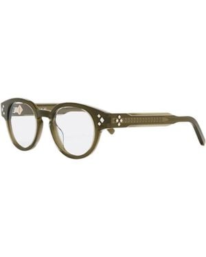 Dior Eyeglasses Round Full Rim, Shiny Frame And Clear Demo Lens Cddiamondor1I5500 Default Title - Brown