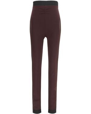 The Attico Sheer Detail Leggings Viscose; Polyamide; Elastane - Purple