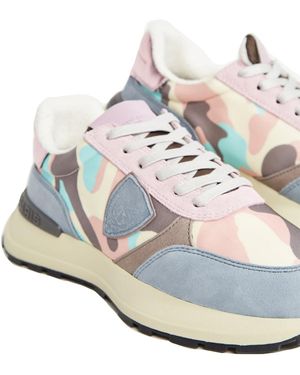 Philippe Model Antibes Low Camouflage Sneakers Shoes - Metallic