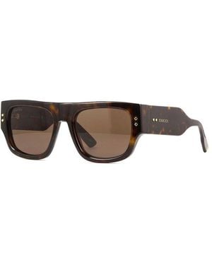 Gucci Sunglasses Square Full Rim, Dark Frame And Lens Gg1262S002 - Brown