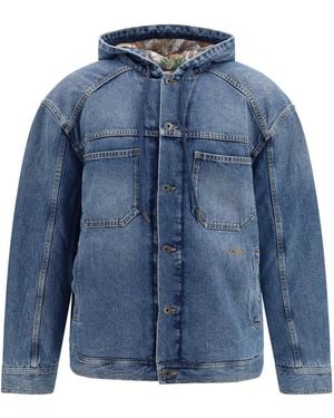 Off-White c/o Virgil Abloh Bookish Padded Denim Jacket Cotton - Blue