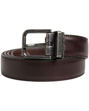 Dolce & Gabbana Classic Leather Metal Buckle Belt Calf - Brown