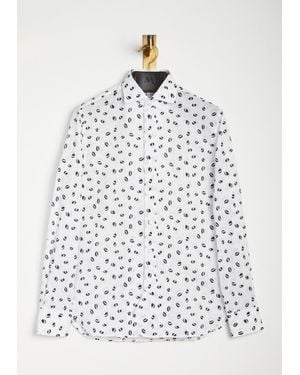 Doppiaa Aanacapri Capri Collar Printed Shirt - White