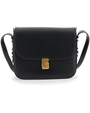 Soeur Crossbody Bag Bellissima Maxi Leather Shoulder - Black