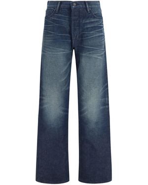 Tom Ford Low-Rise Boyfriend Jeans Cotton - Blue