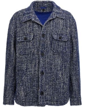 Etro Wool Overshirt Jacket - Blue