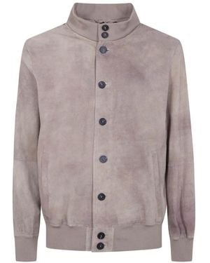 Giorgio Brato Jacket Suede - Gray