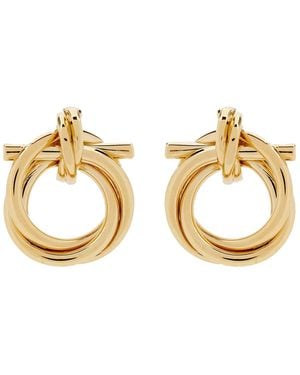 Ferragamo Gancini Torchon Earrings - Metallic