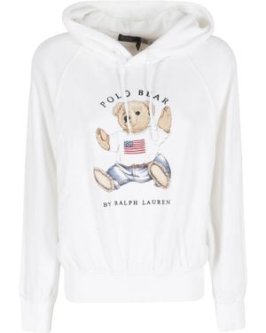 Polo Ralph Lauren Knit Pullover Sweatshirt Cotton Polyester Felpa - White