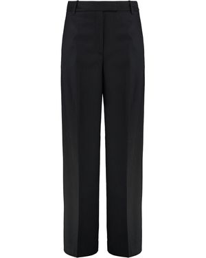 Calvin Klein Wool Gabardine Trousers - Black