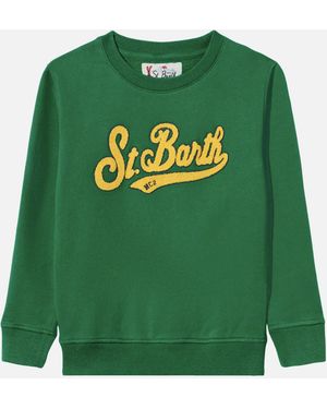 MC2 Saint Barth Boy Sweatshirt With Terry Logo - Green