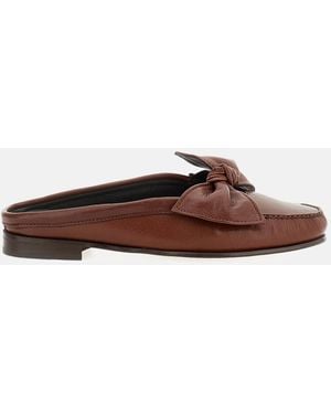 Hereu Flat Shoes Lambskin - Brown