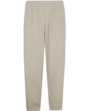 Emporio Armani Polyester Elastane Slim-Fit Pants - Natural