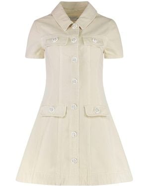 Self-Portrait Denim Dress - Natural