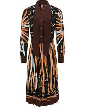Gucci Chemisier Dress Printed Silk - Black