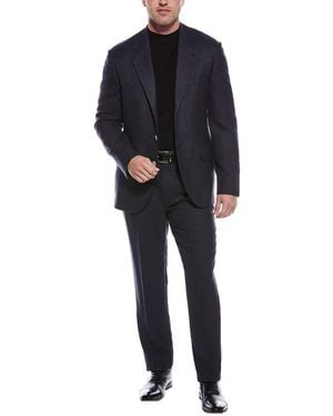 Brunello Cucinelli Micro-Check Wool Two-Piece Suit - Black