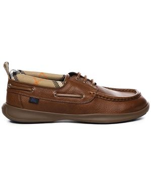 Burberry Boat Moccasins - Brown