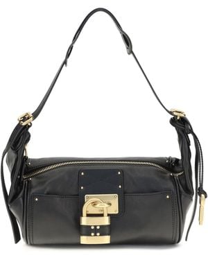 Chloé Small Paddington Shoulder Bag Calf Leather Bos Taurus - Black