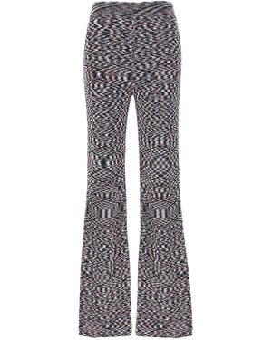 Missoni Patterned Viscose Blend Pants - Gray