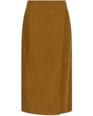 Alberto Biani Wrap Skirt Viscose - Natural