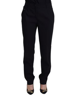 Dolce & Gabbana Straight Leg Trousers - Black