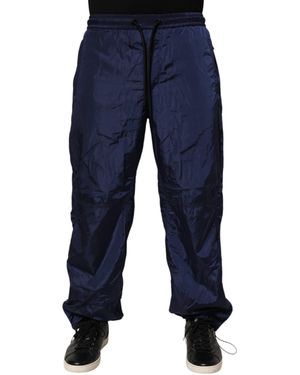 Dolce & Gabbana Nylon Straight Jogger Joggers Trousers - Blue