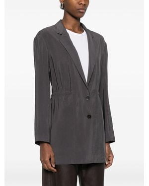 Alysi Single-Breasted Blazer Jacket - Gray