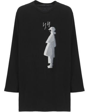 Yohji Yamamoto Cotton T-Shirt - Black
