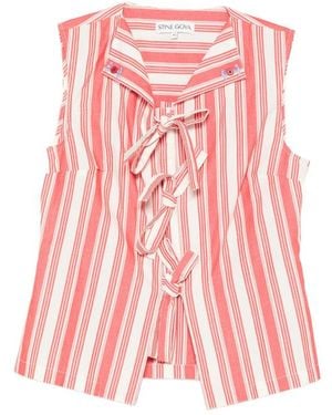 Stine Goya Waistcoat- Cotton Blouses - Pink