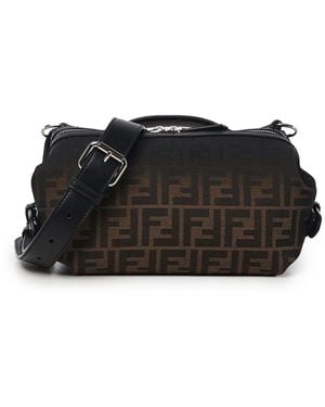 Fendi Siesta Small Ff Jacquard Bag - Black