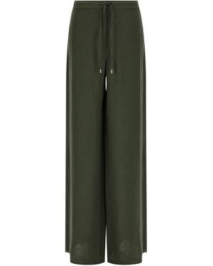 Max Mara Linen Casual Pants - Green
