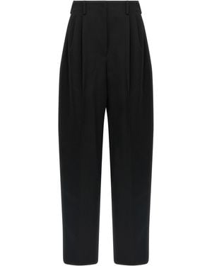 Givenchy Double-Pleat Wool Trousers - Black