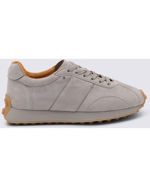 Tod's Leather T Vintage Trainers - Grey