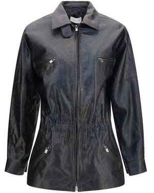 Magda Butrym Black Lambskin Leather Jacket