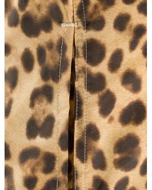 Valentino Leopard Print Swim Shorts - Brown