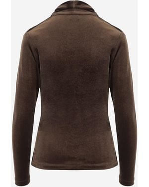 F.it Sweater Stretch Velvet Polyester - Brown