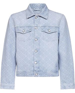 CASABLANCA Denim Washed Monogram Jacket - Blue
