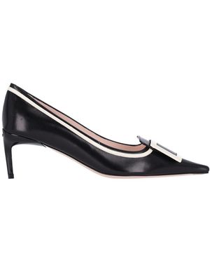 Roger Vivier With Heel Calfskin - Black