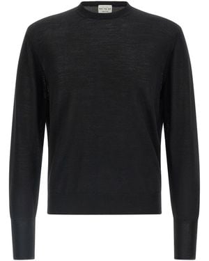 Ma'ry'ya Merino Wool, Silk & Cashmere Blend Sweater - Black