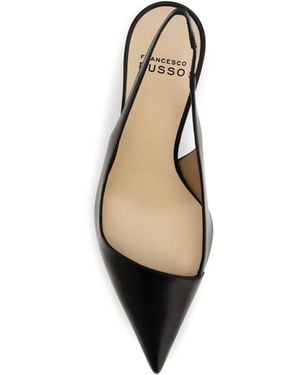 Francesco Russo Slingback Décolleté Asymmetric Pumps - Metallic