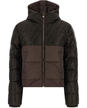 Fendi Ff Nylon Down Jacket - Black
