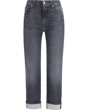 7 For All Mankind Relaxed Skinny Slim Illusion Jeans - Blue