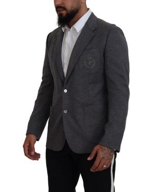 Dolce & Gabbana Wool Stretch Slim Fit Jacket Blazer Clothing - Black